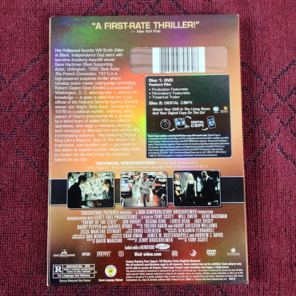 Enemy Of The State - 1998 - DVD w/Slipcover 2 Disc Set - Sealed - New - Picture 2 of 6